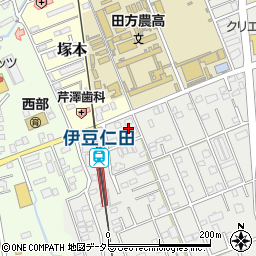 静岡県田方郡函南町仁田178周辺の地図