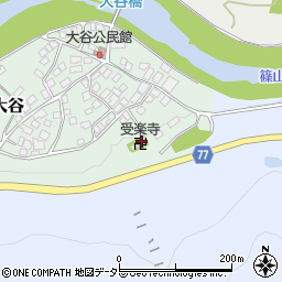 受楽寺周辺の地図