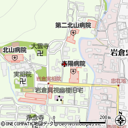 京都府京都市左京区岩倉上蔵町135周辺の地図