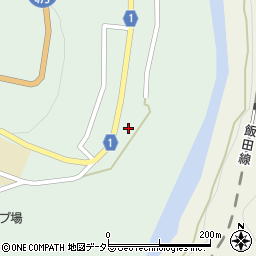 静岡県浜松市天竜区佐久間町中部154周辺の地図