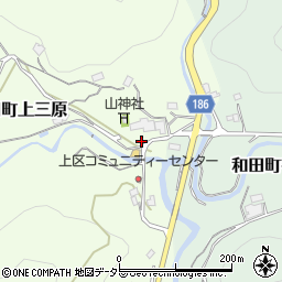 千葉県南房総市和田町上三原周辺の地図