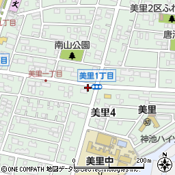 愛知県豊田市美里周辺の地図