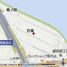 愛知県海部郡飛島村梅之郷宮東周辺の地図