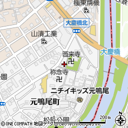 愛知県名古屋市南区元鳴尾町370周辺の地図