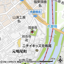西来寺周辺の地図