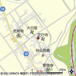 滋賀県蒲生郡竜王町林597周辺の地図