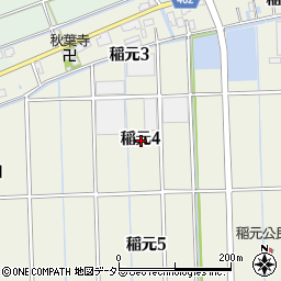 愛知県弥富市稲元4丁目周辺の地図