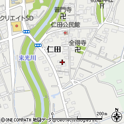 静岡県田方郡函南町仁田周辺の地図