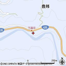 愛知県設楽町（北設楽郡）豊邦（シモ田）周辺の地図