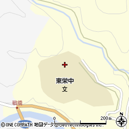 東栄町役場　学校給食共同調理場周辺の地図