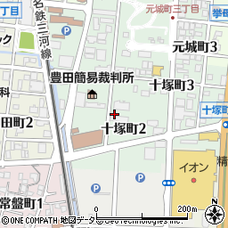 愛知県豊田市十塚町周辺の地図