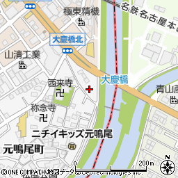 愛知県名古屋市南区元鳴尾町455周辺の地図