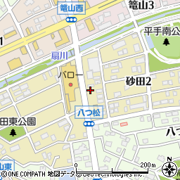 愛知県名古屋市緑区砂田周辺の地図