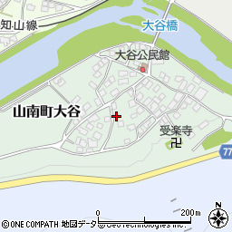 兵庫県丹波市山南町大谷101周辺の地図