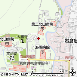 京都府京都市左京区岩倉上蔵町158周辺の地図
