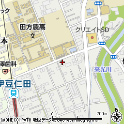 静岡県田方郡函南町仁田185-8周辺の地図