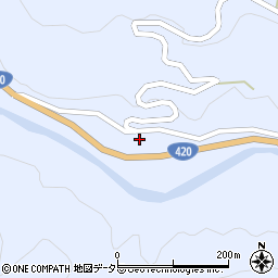 愛知県設楽町（北設楽郡）豊邦（シモ）周辺の地図