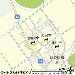滋賀県蒲生郡竜王町林788周辺の地図