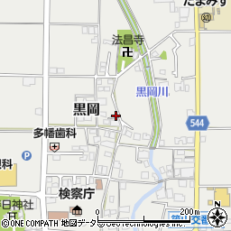 兵庫県丹波篠山市黒岡周辺の地図