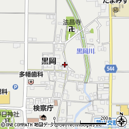 兵庫県丹波篠山市黒岡周辺の地図