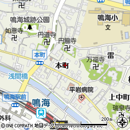 愛知県名古屋市緑区鳴海町周辺の地図