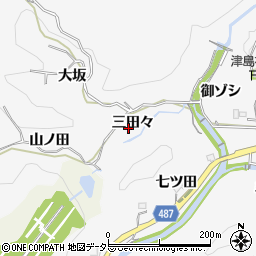 愛知県豊田市穂積町三田々周辺の地図