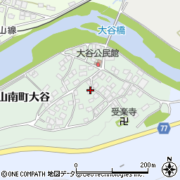 兵庫県丹波市山南町大谷92周辺の地図