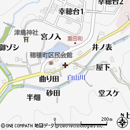 愛知県豊田市穂積町曲り田周辺の地図