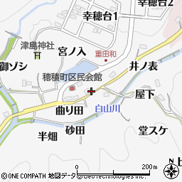 愛知県豊田市穂積町（曲り田）周辺の地図