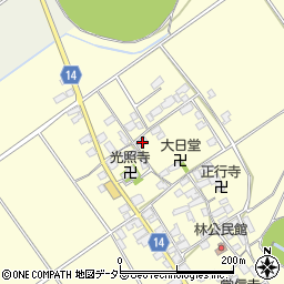 滋賀県蒲生郡竜王町林787周辺の地図