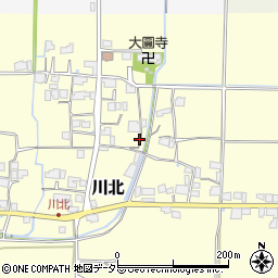 兵庫県丹波篠山市川北周辺の地図