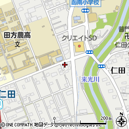 静岡県田方郡函南町仁田185-2周辺の地図