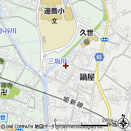 三坂川周辺の地図