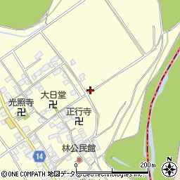 滋賀県蒲生郡竜王町林1342周辺の地図
