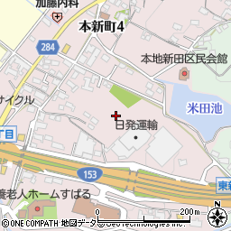 愛知県豊田市本新町周辺の地図
