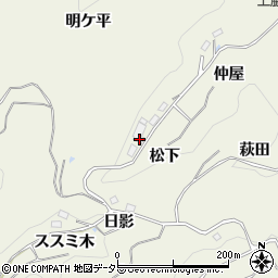 愛知県豊田市上脇町松下周辺の地図