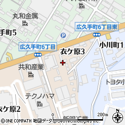 愛知県豊田市衣ケ原3丁目7周辺の地図