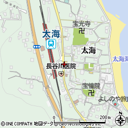 太海駅入口周辺の地図