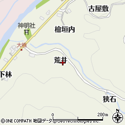 愛知県豊田市石楠町荒井周辺の地図