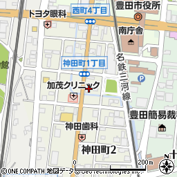 豊田宝飾周辺の地図