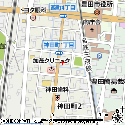 豊田宝飾周辺の地図