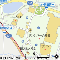 イエローハット桑名サンシパーク店周辺の地図