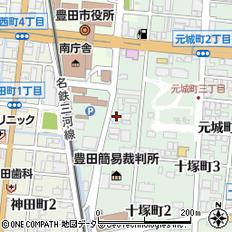 チケパ豊田元城町第１駐車場周辺の地図