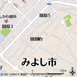 愛知県みよし市三好町園原台周辺の地図