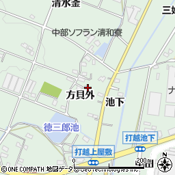 愛知県みよし市打越町方貝外周辺の地図