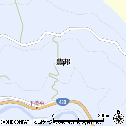 愛知県北設楽郡設楽町豊邦周辺の地図