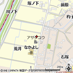 愛知県みよし市西一色町荒井周辺の地図