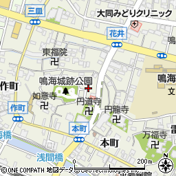 愛知県名古屋市緑区鳴海町城周辺の地図