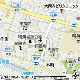 愛知県名古屋市緑区鳴海町（城）周辺の地図