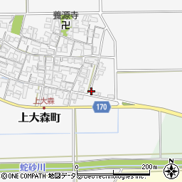 滋賀県東近江市上大森町1351周辺の地図